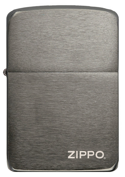 Zippo Feuerzeug Frontansicht 1941 Replica Black Ice® mit Zippo Logo