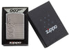 Zippo Feuerzeug James Bond chrom mit großem seitlichem 007 Logo in offener Geschenkbox