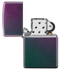  Zippo Feuerzeug Iridescent violett grün geöffnet ohne Flamme