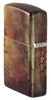 Seitenansicht Rückansicht  Zippo Feuerzeug White Matte 540° Color Image mit Piratenlandkarte und Schiff
