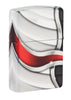 Seitenansicht Zippo Feuerzeug White Matte 540 Grad Color Image der Zippo Flamme