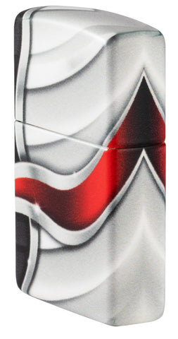 Zippo Feuerzeug White Matte 540 Grad Color Image der Zippo Flamme Seitenansicht
