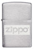 Frontansicht Zippo Feuerzeug Chrom mit Zippo Logo