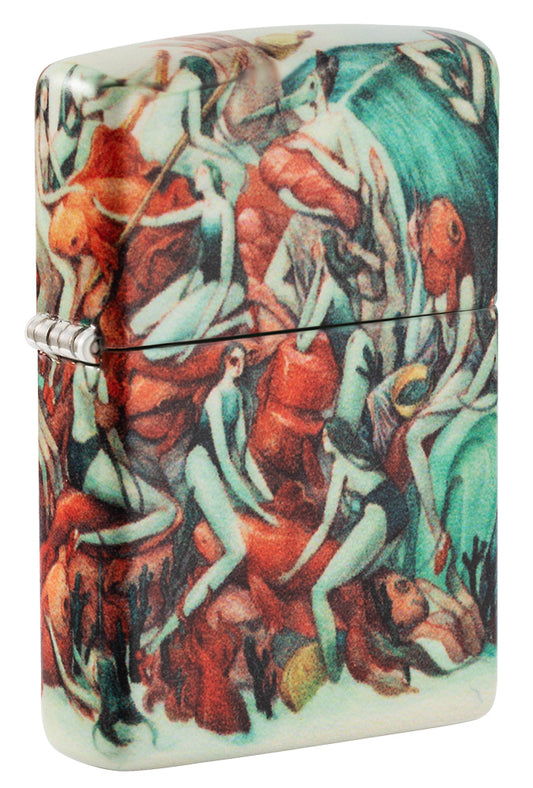 Frontansicht 3/4 Winkel Zippo Feuerzeug Marija Tiurina