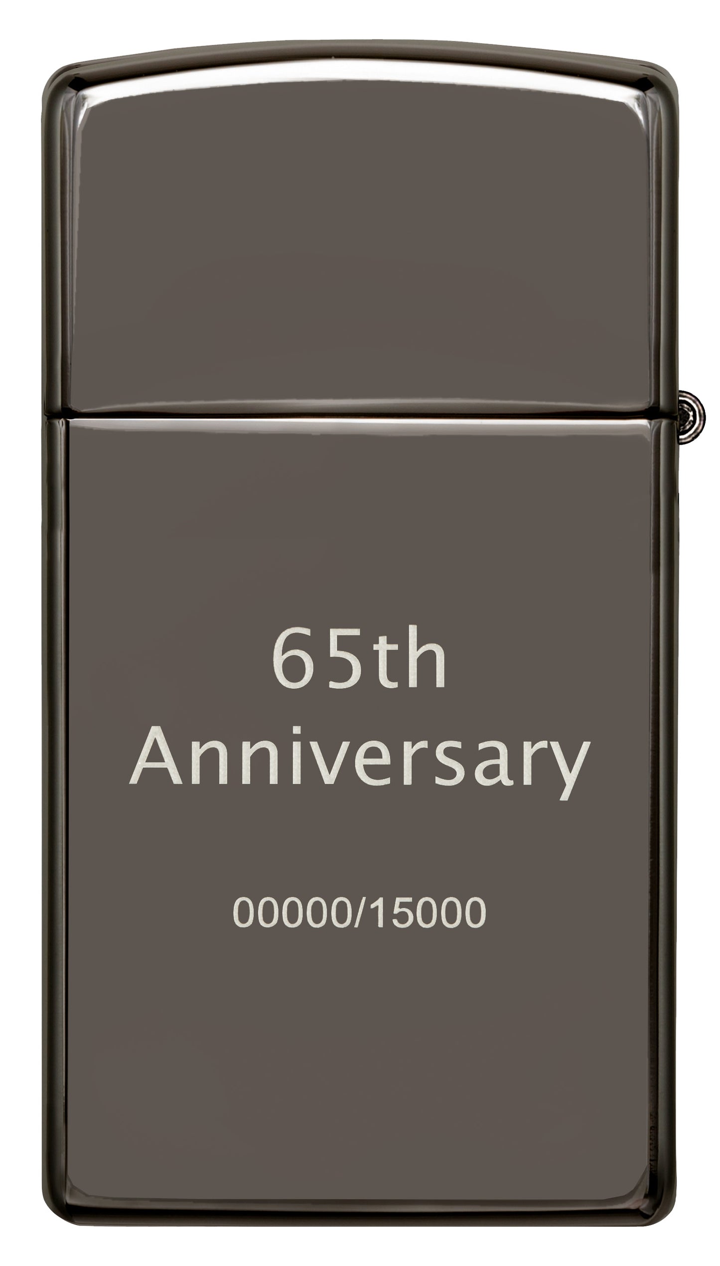 Rückansicht Zippo Feuerzeug 65 Jahre Slim Black Ice Limitierte Edition 65th Anniversary