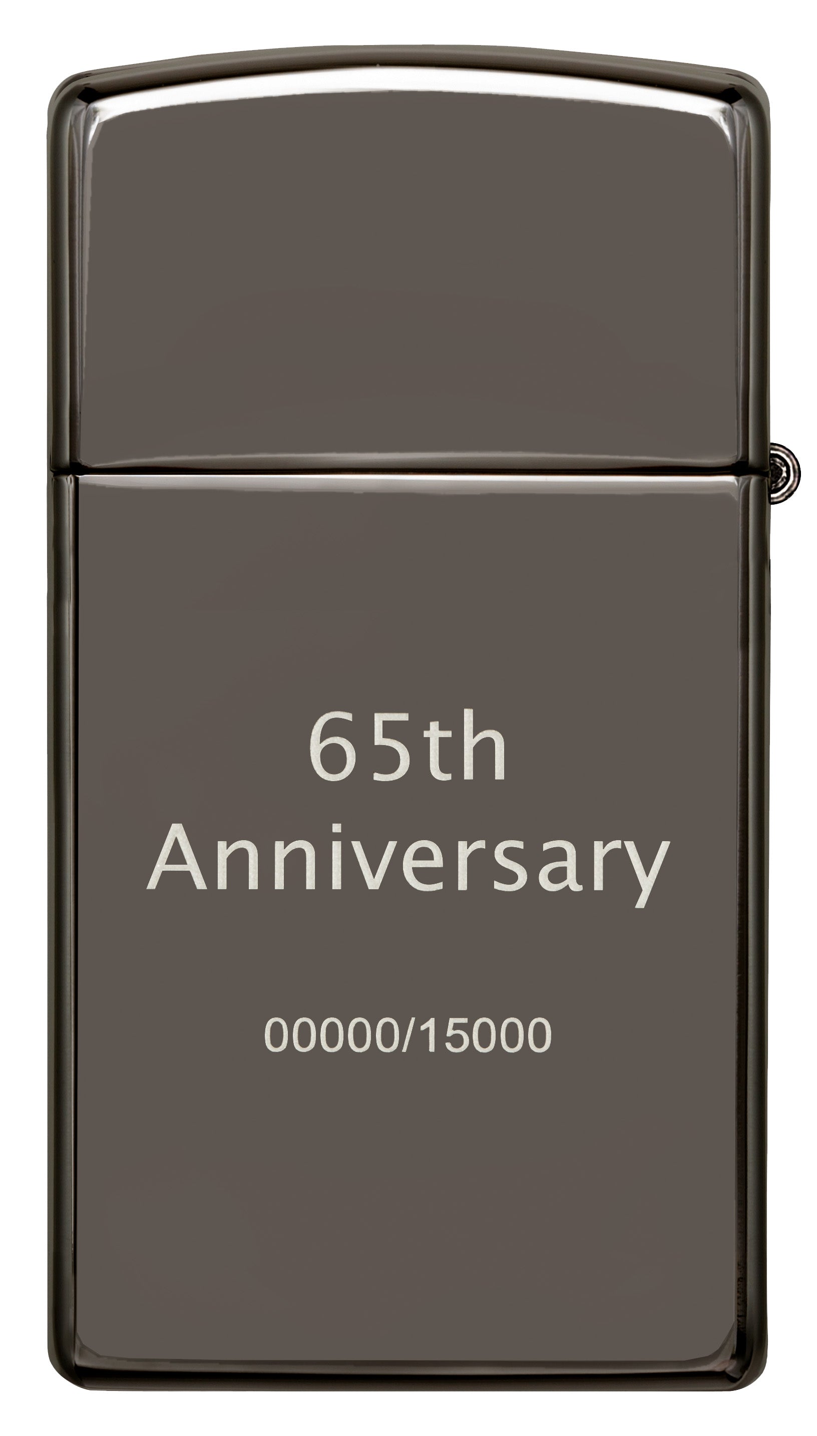 Rückansicht Zippo Feuerzeug 65 Jahre Slim Black Ice Limitierte Edition 65th Anniversary