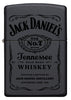 Frontansicht Zippo Feuerzeug schwarz Jack Daniel's Logo