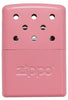 Frontansicht Zippo Handwärmer Metall Rosa klein