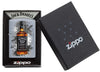Zippo Feuerzeug chrom Jack Daniel's Flasche in der Mitte in offener Box