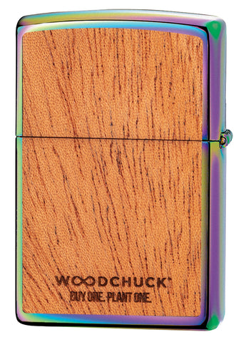 Zippo Woodchuck mit Hanfblättern Rückseite