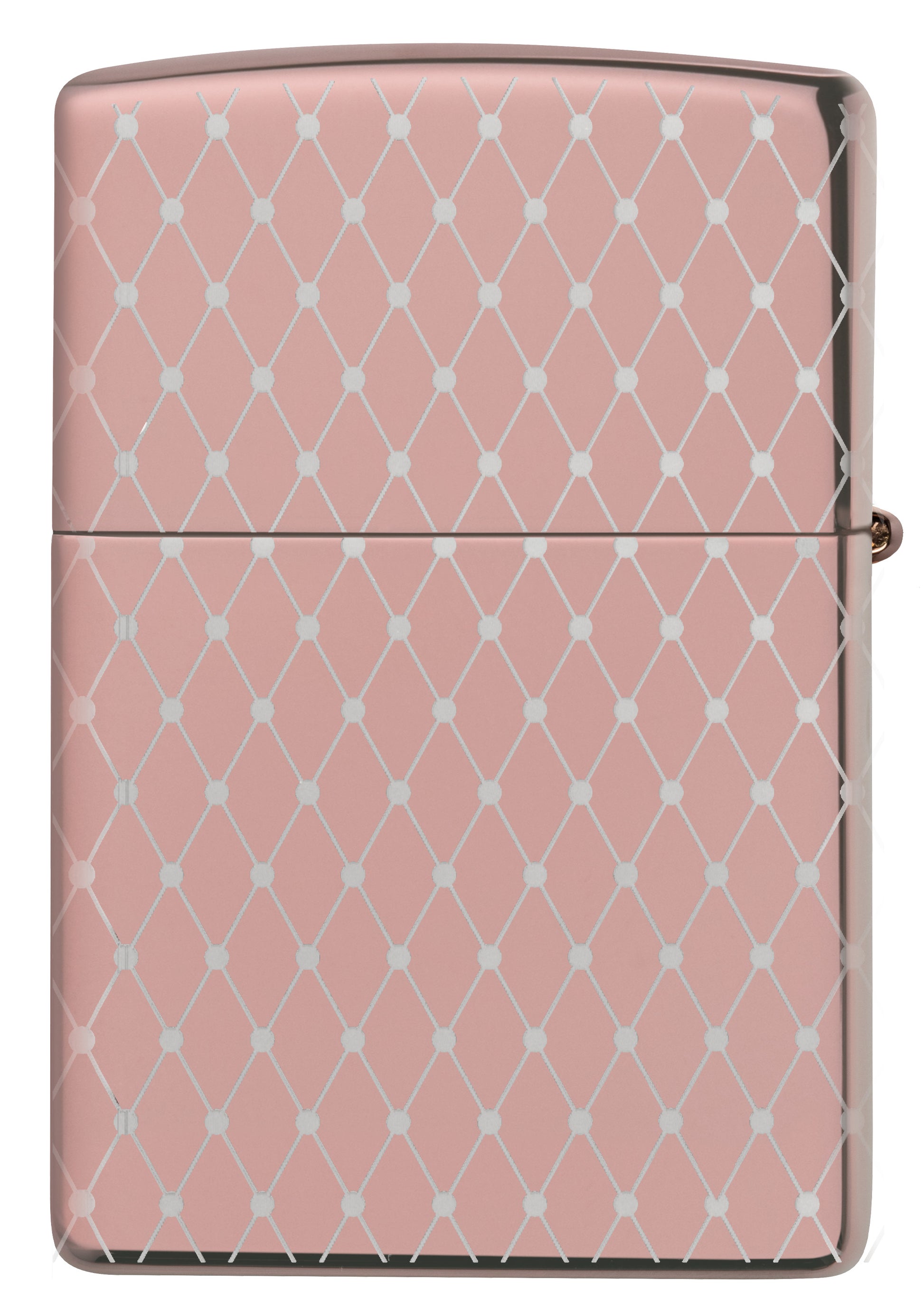 Rückansicht Zippo Feuerzeug 360 Grad Lasergravur Rose Gold Netz-Design Online Only