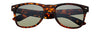 Zippo Sonnenbrille  Frontansicht mit grünen Gläsern und Marmor Rahmen sowie silberfarbenen Zippo-Logo