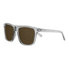 Frontansicht 3/4 Winkel Zippo Sonnenbrille dunkelbraune Gläser mit grau-transparenten Rahmen