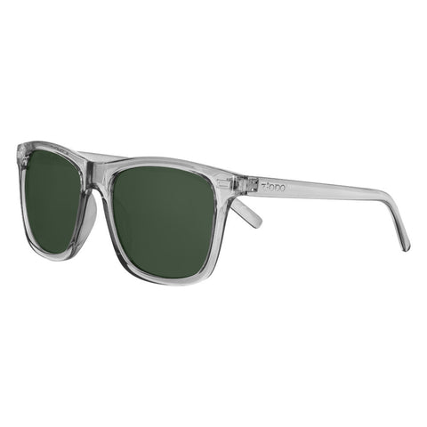Frontansicht 3/4 Winkel Zippo Sonnenbrille grüne Gläser mit grau-transparenten Rahmen